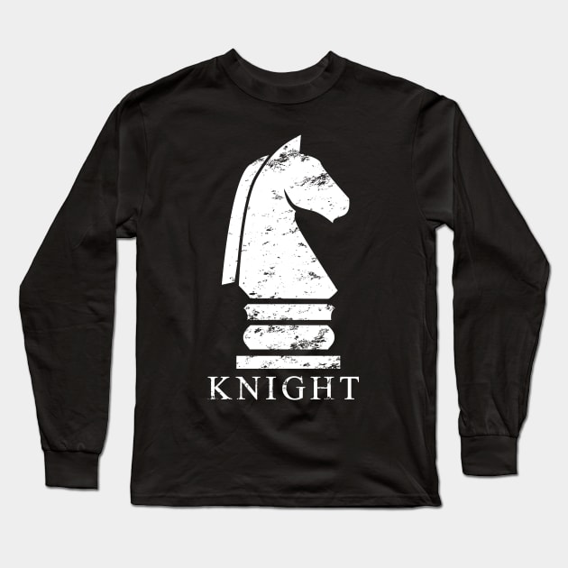 Funny Chess Knight Long Sleeve T-Shirt by JayD World